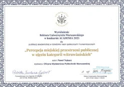 Zeszyt “Architektura” nr 19, Percepcja miejskiej przestrzeni publicznej w ujęciu kategorii witruwiańskich